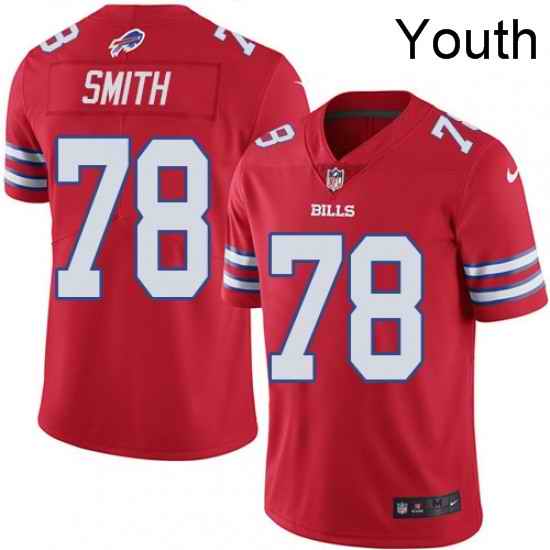 Youth Nike Buffalo Bills 78 Bruce Smith Limited Red Rush Vapor Untouchable NFL Jersey